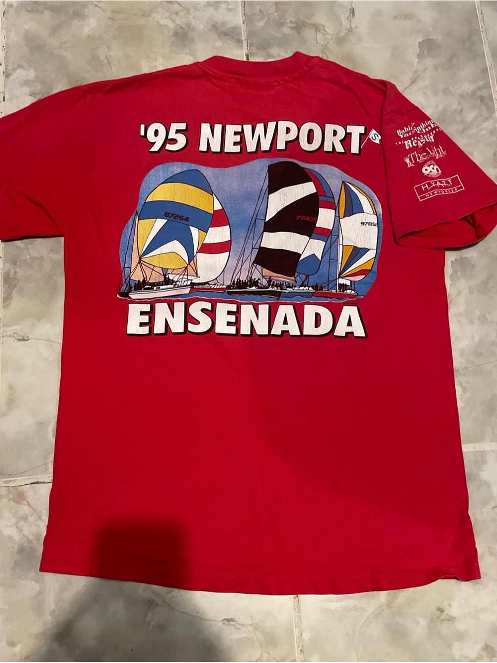 Vintage 1995 Newport Beach/ Ensenada MX Sailing Yacht Racing SZ M Single Stitch